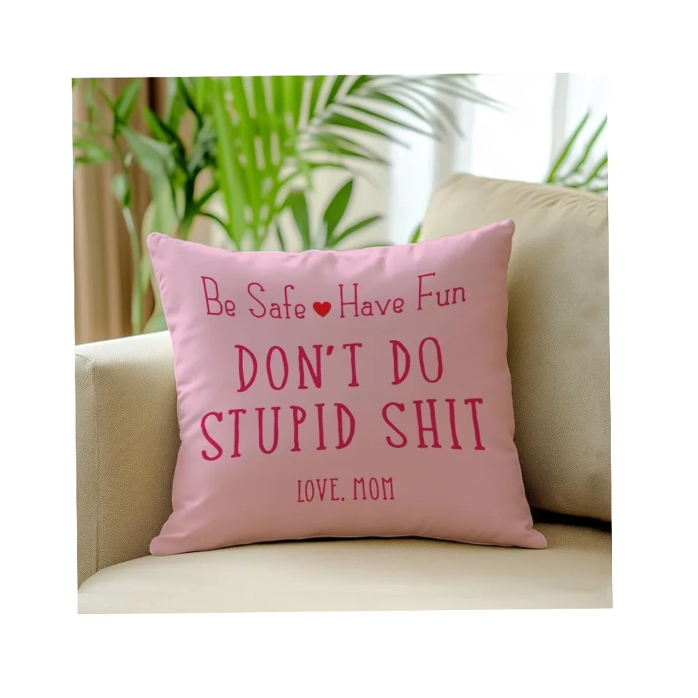 👣4/$20. Funny Pillow Case Double-Sided Call Your Mom & Be Safe Have Fun. NWT - Picture 6 of 6